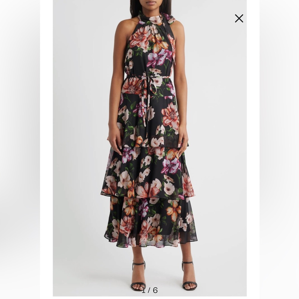 Julia Jordan Tiered Maxi Dress size 4